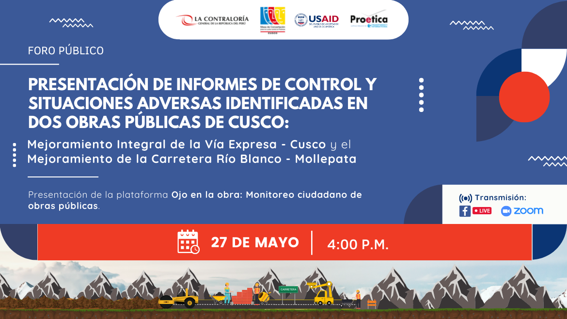 PRESENTACIÓN DE INFORMES DE CONTROL Y SITUACIONES ADVERSAS IDENTIFICADAS EN DOS OBRAS públicas DE cusco PRESENTACIÓN DE INFORMES DE CONTROL Y SITUACIONES ADVERSAS IDENTIFICADAS EN DOS OBRAS públicas DE cusco